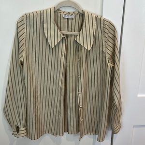 Barney’s vintage silk button up striped shirt